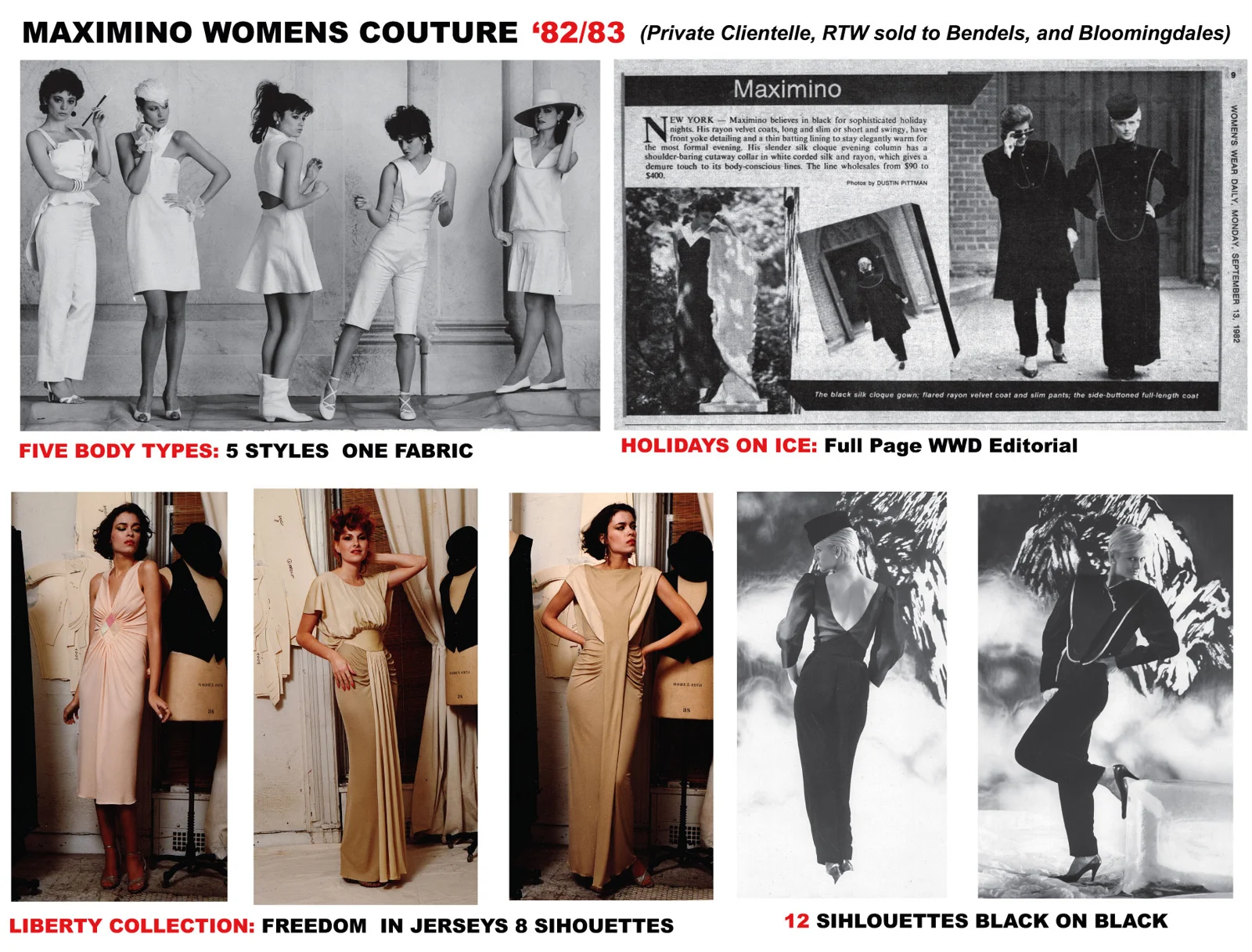 Archive of Maximino Couture collections and press
